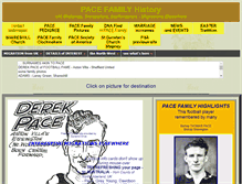 Tablet Screenshot of pacefamilyhistory.info